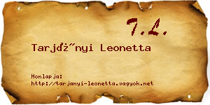 Tarjányi Leonetta névjegykártya